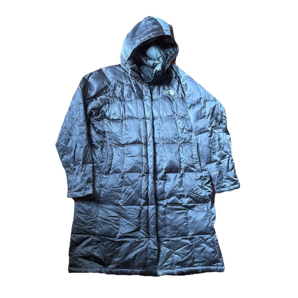 The North Face 600 Down Metropolis Puffer Parka Jacket Womens BLK Hooded Size XL